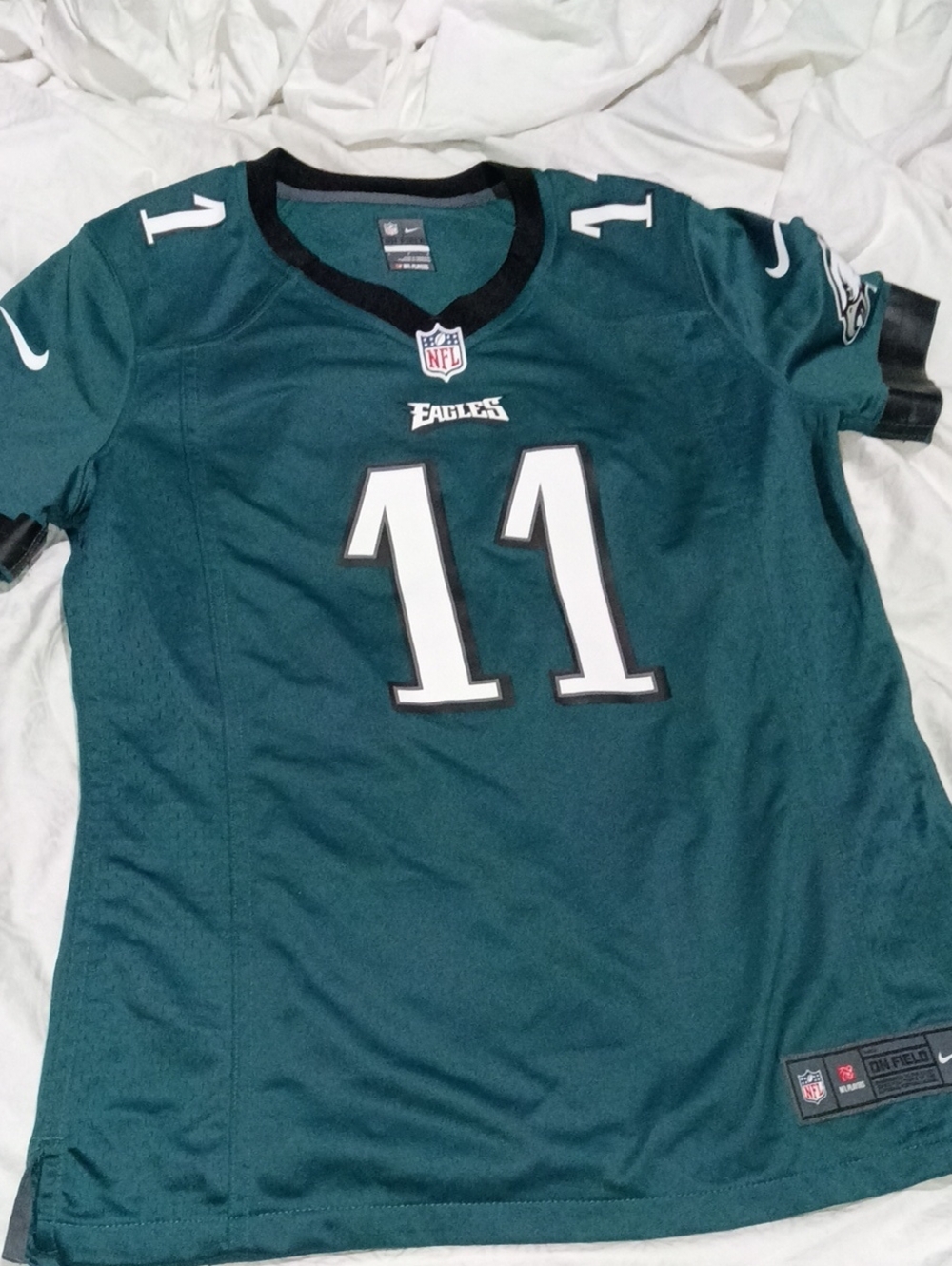 Nike Philadelphia Eagles Carson Wentz #11 On Field Jersey Green Size Large